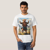Highland Koe danst de Highland Fling, T-shirt (Voorkant volledig)