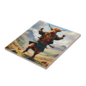 Highland Koe danst de Highland Fling, Tegeltje (Zijkant)