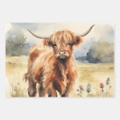 Highland Koe  decoupage Inpakpapier Vel (Voorkant 2)