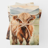 Highland Koe  decoupage Inpakpapier Vel (In situ)