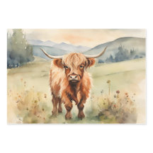 Highland Koe  decoupage