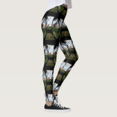Highland Koe Dimensional Art, zwart Leggings (Rechts)