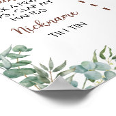 Highland Koe Eerste Verjaardag Mijlpaal teken Poster (Hoek)