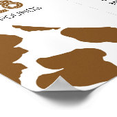 Highland Koe Eerste Verjaardag Mijlpaal teken Poster (Hoek)