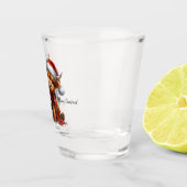 Highland Koe en kerstboom Shot Glas (Rechts)