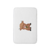 Highland Koe en Paardenbloem Puff Classic T-shirt Badmat (Voorkant Verticaal)