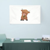 Highland Koe en Paardenbloem Puff Classic T-shirt Spandoek (Beurs)