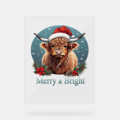 Highland Koe Essential T-shirt Acryl Bord (Voorkant)