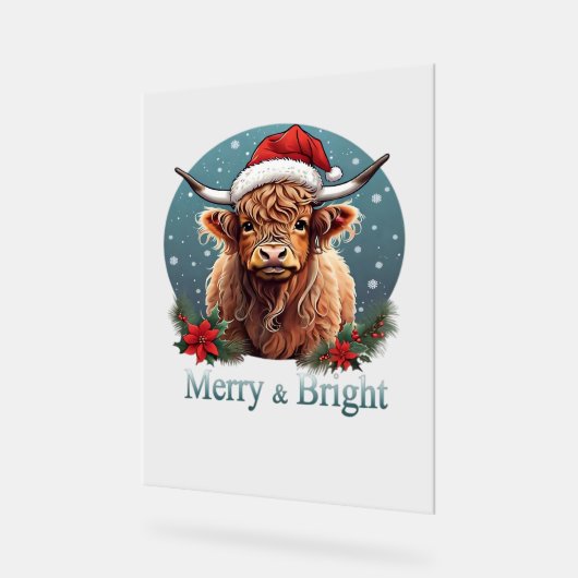 Highland Koe Essential T-shirt Acryl Bord (Hoek)