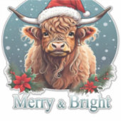 Highland Koe Essential T-shirt Sticker (Voorkant)