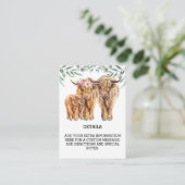 Highland Koe Eucalyptus Details Twin Insert Informatiekaartje (Staand voorkant)