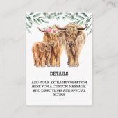 Highland Koe Eucalyptus Details Twin Insert Informatiekaartje (Voorkant)