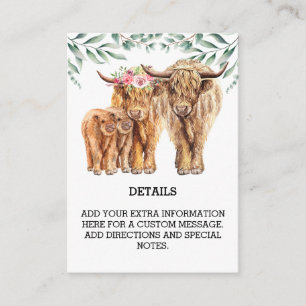 Highland Koe Eucalyptus Details Twin Insert Informatiekaartje
