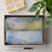 Highland Koe Familie Bloemen Tissue Paper Tissuepapier (Geschenk)