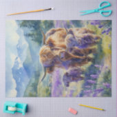 Highland Koe Familie Bloemen Tissue Paper Tissuepapier (Craft)