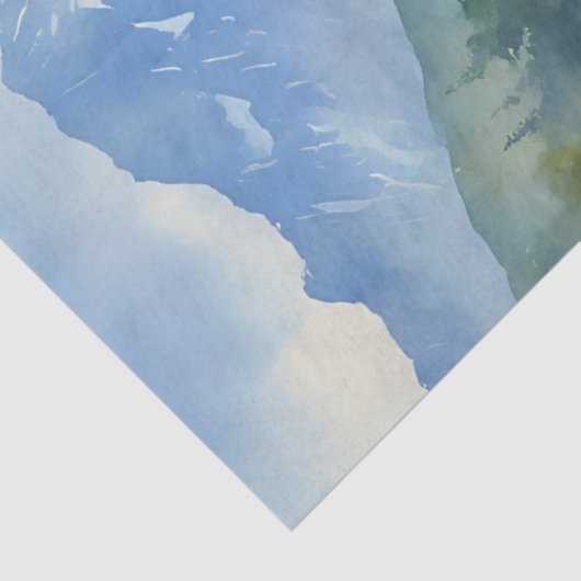 Highland Koe Familie Bloemen Tissue Paper Tissuepapier (Detail)