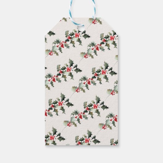 Highland Koe Feestelijk Boerderij Dier Vrolijk Ker Cadeaulabel (Achterkant)