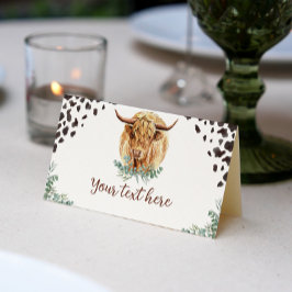 Highland Koe Food Tent Place Card Plaatskaartje
