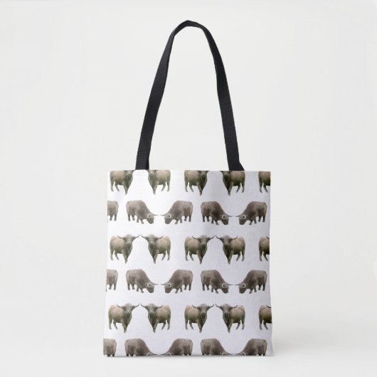 Highland Koe Frenzy All Over Print Bag Tote Bag (Voorkant)