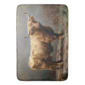 Highland Koe Full Body  Schilderij Badmat (Voorkant Verticaal)