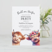 Highland Koe Gender Reveal Kaart (Staand voorkant)