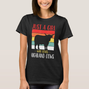 Highland Koe, gewoon een meisje dat van de Koeien  T-shirt