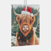 Highland Koe Glass Ornament (Voorkant Rechts)