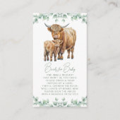 Highland Koe Greenery Boerderij Animal Book Reques Informatiekaartje (Voorkant)