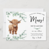 Highland Koe Greenery Boerderij Nieuw adres Verhui Aankondiging (Voorkant)