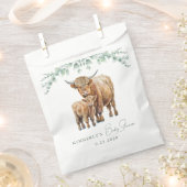 Highland Koe Greenery Boho Boerderij Animal Baby s Bedankzakje (Geknipt)