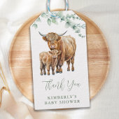 Highland Koe Greenery Farm Animals Baby shower Cadeaulabel