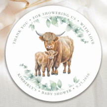 Highland Koe Greenery Farm Animals Baby shower