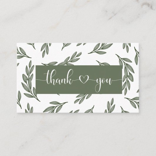 Highland Koe groen baby shower dank u Informatiekaartje (Voorkant)