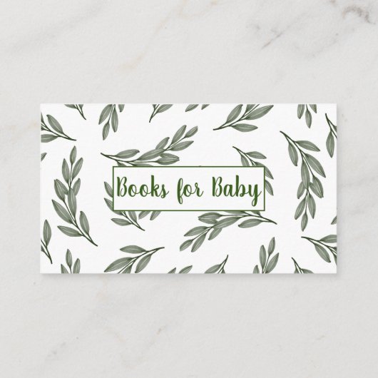 Highland Koe groen boeken voor baby Informatiekaartje (Achterkant)