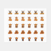 Highland Koe Halloween Herfst Labels (Vel)