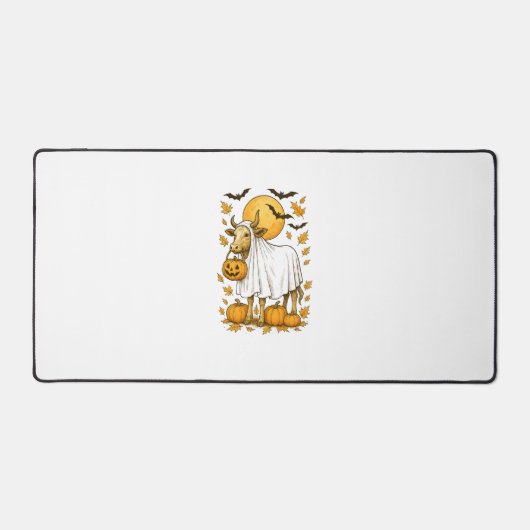 Highland Koe Halloween in spookkostuum Bureaumat (Voorkant)