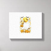 Highland Koe Halloween in spookkostuum Canvas Afdruk (Voorkant)