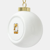 Highland Koe Halloween in spookkostuum Keramische Bal Ornament (Rechts)