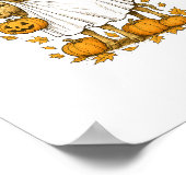 Highland Koe Halloween in spookkostuum Poster (Hoek)