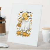 Highland Koe Halloween in spookkostuum Reclamebord Met Voetstuk (Insitu)