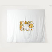 Highland Koe Halloween in spookkostuum Wandkleed (Voorkant (horizontaal))