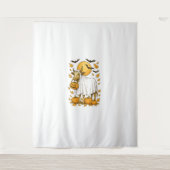 Highland Koe Halloween in spookkostuum Wandkleed (Voorkant)