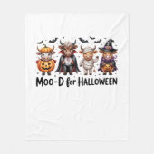Highland Koe Halloween Spooky Seizoen (2) Fleece Deken (Voorkant)