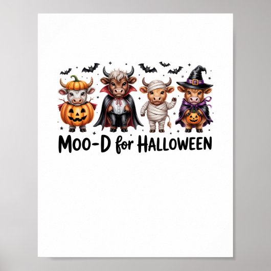 Highland Koe Halloween Spooky Seizoen (2) Poster (Voorkant)