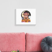 Highland Koe Halloween Spooky Seizoen Canvas Afdruk (Insitu (Woonkamer))