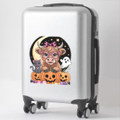 Highland Koe Halloween Spooky Seizoen Sticker (Koffer)