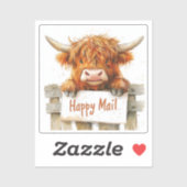 Highland Koe, Happy Mail, Sticker (Vel)
