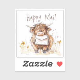 Highland Koe, Happy Mail, Sticker