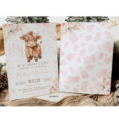 Highland Koe Heilige Koe baby shower meisje Kaart