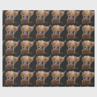 Highland Koe "Henry"-overslagpapier Cadeaupapier